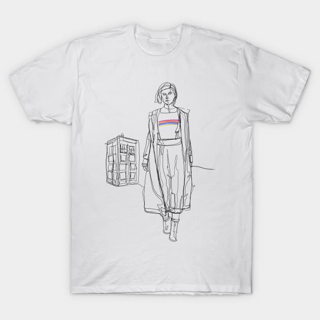 Scribble of the 13th doctor T-Shirt by RageInkAge